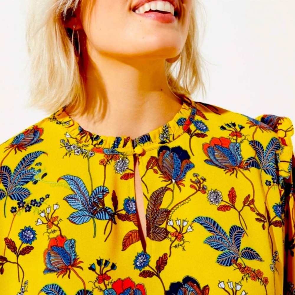 {LOFT} Ruffle Collar Blouse - Picture 2 of 9